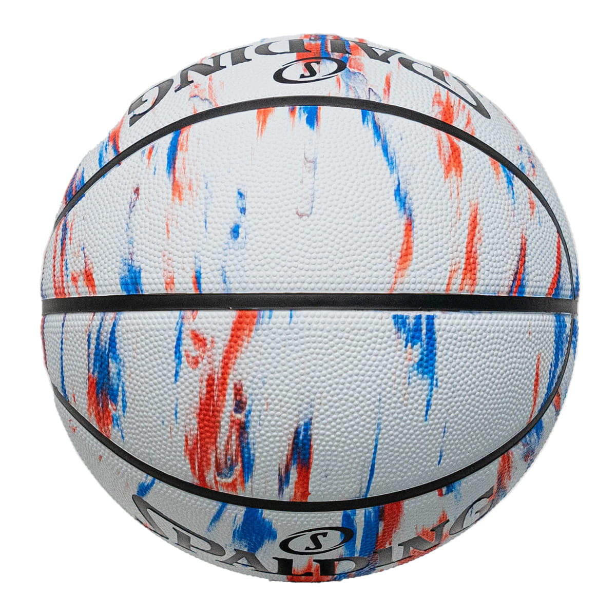 ลูกบาส SPALDING รุ่น MARBLE SERIES RED / WHITE / BLUE ลูกบาสเกตบอลยาง, เบอร์ 7